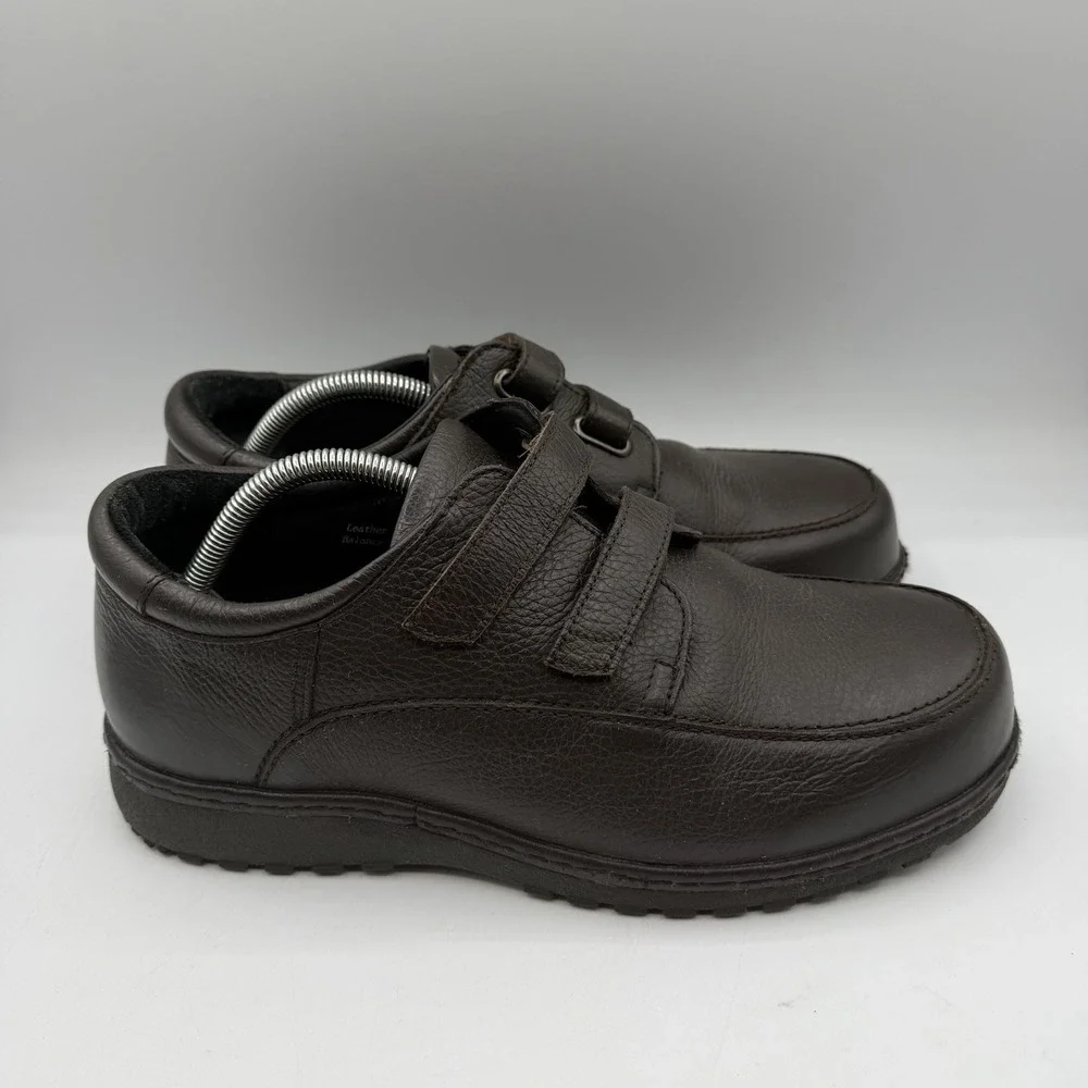 Drew Orthopedic Shoes Mens Sz 10 4W WIDE Brown Leather 2 Strap Diabetic 44988-60
